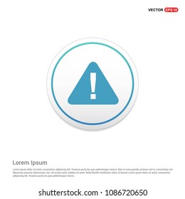 warning icon Hexa White Background icon template