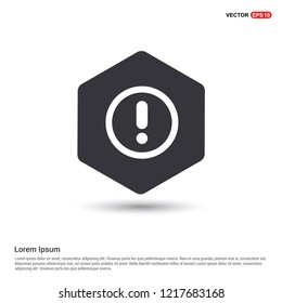 warning icon Hexa White Background icon template - Free vector icon