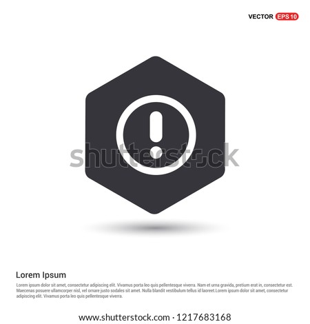 warning icon Hexa White Background icon template - Free vector icon