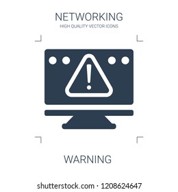 warning icon. high quality filled warning icon on white background. from networking collection flat trendy vector warning symbol. use for web and mobile