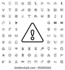 warning icon illustration isolated vector sign symbol. Smart home icons vector set.