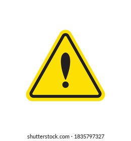 Icono de advertencia aislado en fondo blanco