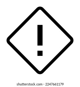 Línea de icono de advertencia aislada en fondo blanco. Icono delgado plano negro sobre el estilo de contorno moderno. Símbolo lineal y trazo editable. Ilustración vectorial de trazo simple y píxel perfecto