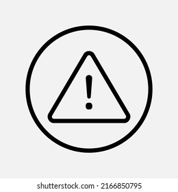 Warning icon in line style about user interface, use for website mobile app presentation