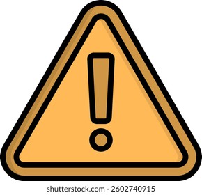 Warning Icon Lineal Color Vector Illustration