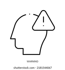 warning icon. Linear style sign isolated on white background. Vector illustration