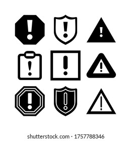 Warnsymbol oder Logo einzeln auf Zeichen, Vektorgrafik - Kollektion von hochwertigen Vektorsymbol in schwarzem Stil
