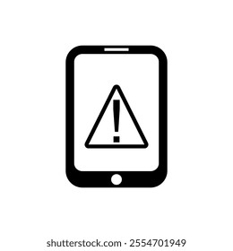 Warning Icon on the screen. Risk management icon vector