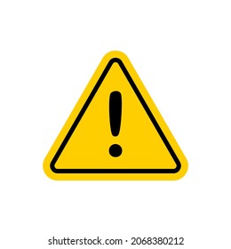 warning icon on white background