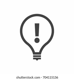 Warning icon on white background vector illustration