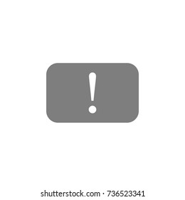 Warning icon on white background