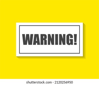 Warning icon on white isolated background. Layers grouped for easy editing illustration. For your design.