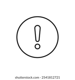 Warning icon Outline vector for web ui