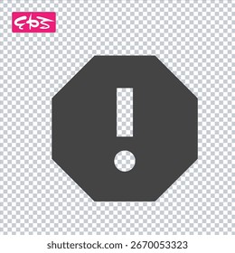 Icono de advertencia, ícono de Instrucción, ícono de notificación, mensaje, anuncio Formato EPS Icono de Vector Archivo de ilustración
