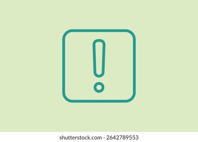 Ícone de aviso. ícone relacionado aos elementos da interface do usuário. adequado para site, aplicativo, interfaces do usuário, elemento, imprimível etc. estilo de ícone de linha. design de vetor simples editável