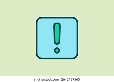 Warning icon. icon related to UI elements. suitable for web site, app, user interfaces,element, printable etc. flat line icon style. simple vector design editable
