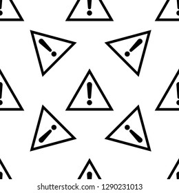 Icono de advertencia Patrón sin inconvenientes, Icono de atención, Ilustración de símbolo de peligro Vector Ilustración de arte