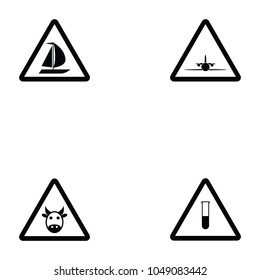 warning icon set