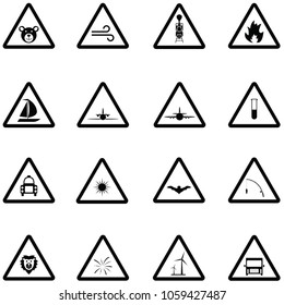 warning icon set