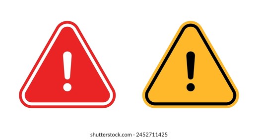 Warning Icon Set. for mobile concept and web design. vector illustration