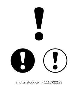 Warning icon set.Vector illustration