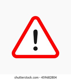 Warning Icon / Sign In Flat Style Isolated. Caution Symbol For Your Web Site, Logo, App, UI Design.