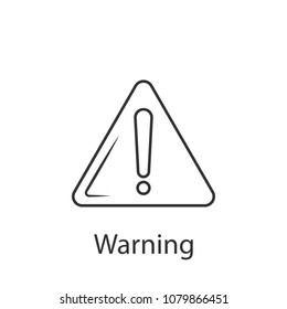 Warning icon icon. Simple element illustration. Warning icon symbol design from Construction collection set. Can be used in web and mobile on white background
