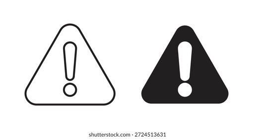 Warning icon in simple flat trend modern graphic design abstract logotype element