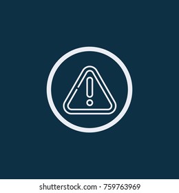 Warning icon simple risk sign vector illustration