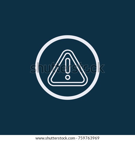 Warning icon simple risk sign vector illustration