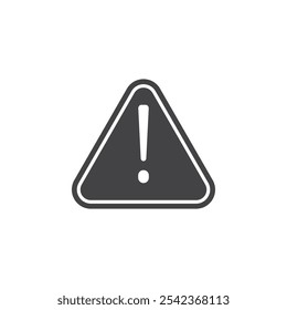Ícone de aviso Marca de símbolo em estilo preenchido