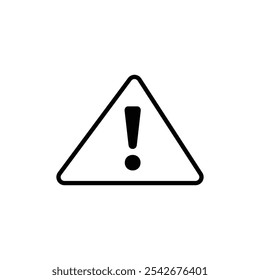 Icono de advertencia Arte de línea delgada aislado