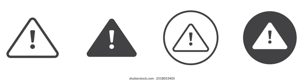 Icono de advertencia ilustración de línea delgada