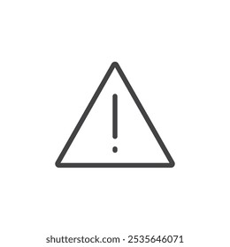 Icono de advertencia Símbolo de arte de contorno delgado