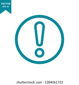 warning icon in trendy flat design 