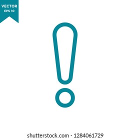 warning icon in trendy flat design 