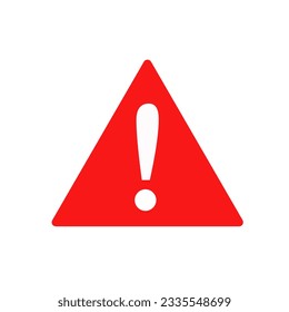 Icono de advertencia. Signo de advertencia de triángulo aislado en fondo blanco, signo de advertencia de tráfico.