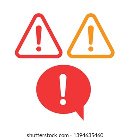 Warning Icon Vector. The attention icon. Danger symbol. Alert icon