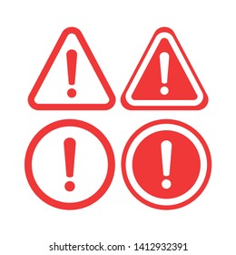 Warning Icon Vector. The attention icon. Danger symbol. Alert icon