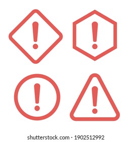 Warning Icon Vector. The attention icon. Danger symbol. Alert icon