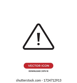 Warning icon vector. Attention sign