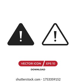 Warning icon vector. Attention sign