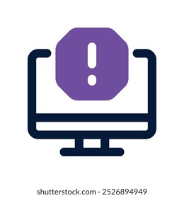 warning icon. vector dual tone icon for your website, mobile, presentation, and logo design.
