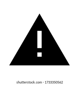 Warning icon vector flat style isolated on white background. Attention icon. Danger icon.