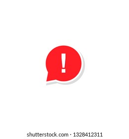 Warning icon. Vector illustartion flat design