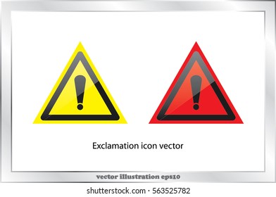 warning icon vector illustration .