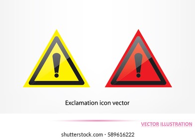 warning icon vector illustration.