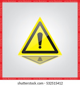 warning icon vector illustration eps10.