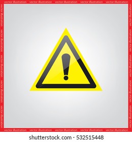 warning icon vector illustration eps10.
