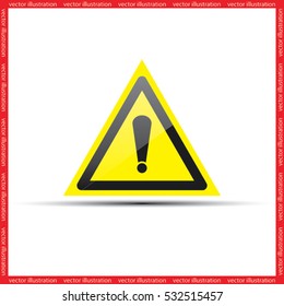 warning icon vector illustration eps10.